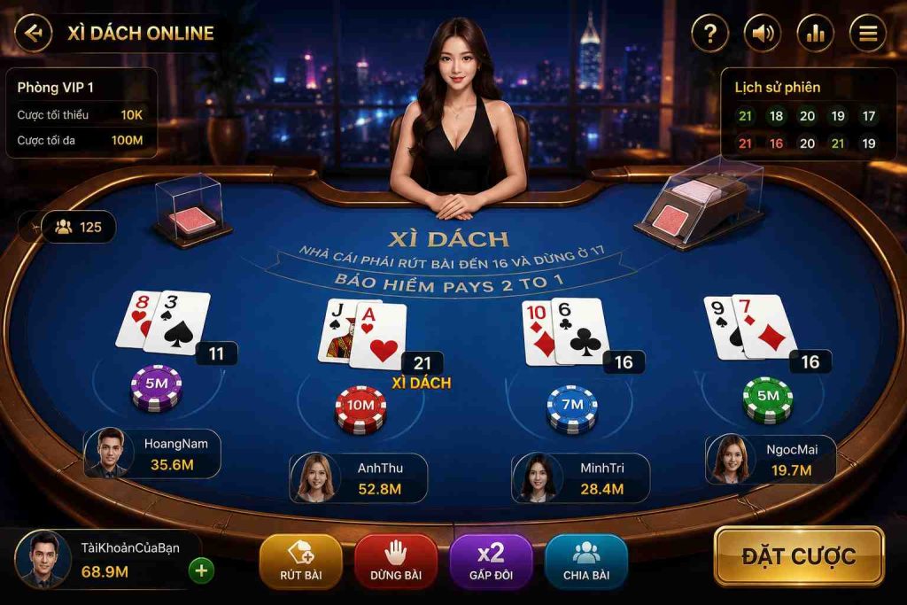 Xì dách online PG88 mang đến trải nghiệm bài trực tuyến hấp dẫn với cơ hội thắng cược thú vị cho người chơi