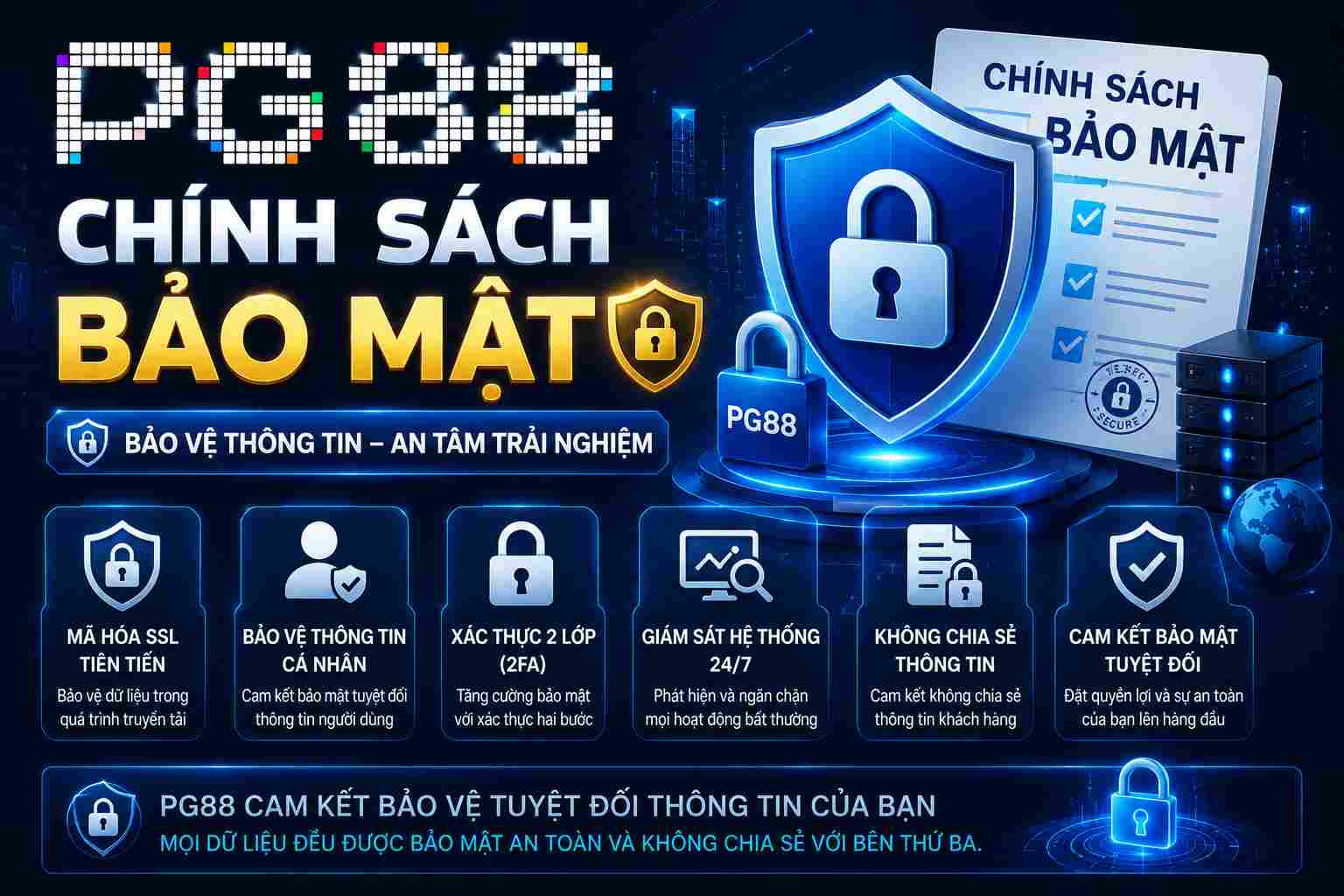 Biện pháp bảo vệ thông tin tại chính sách bảo mật PG88